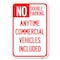 Signmission No Double Parking Anytime Commercial Veh Heavy-Gauge Aluminum Sign, 12" x 18", A-1218-23849 A-1218-23849 - alternate 1